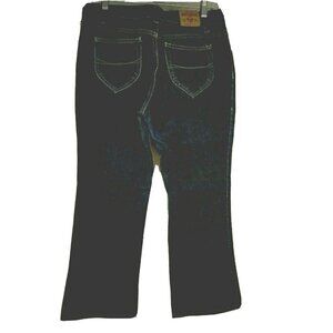 Roxy Bootcut Blue Denim Jeans 11 Dark Wash 5 Pockets Relaxed Cotton 32x29 Logo